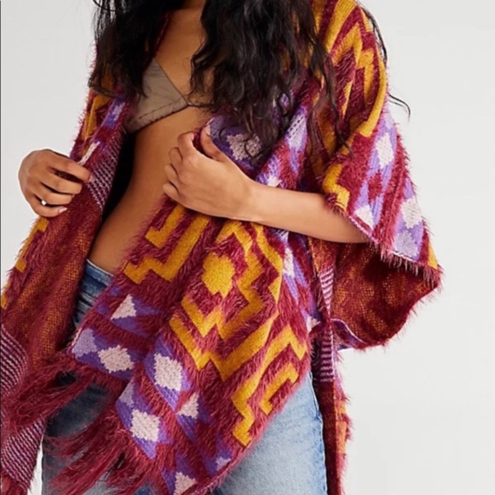 Free People diamondback cozy kimono cardigan wrap